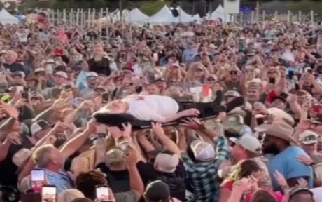 99-Year-Old Texas Woman Sets Guinness Record for Oldest Concert Crowd Surfer