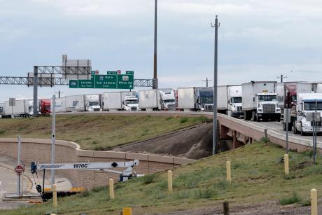 The World Trade International Bridge is seen between Texas and Mexico on April 9, 2026.