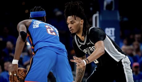 San Antonio Spurs in action against the Oklahoma City Thunder 2026