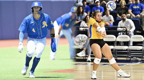 Angelo State's Austin Beck (left) and Ireland Ferguson (Right)