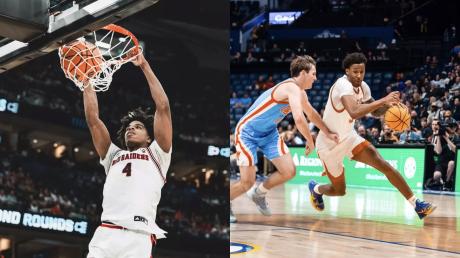 Texas Tech's Christian Anderson (Left) and Texas Longhorns' Dailyn Swain (Right)