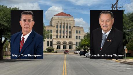 San Angelo Mayor Tom Thompson and San Angelo City Councilman Harry Thomas