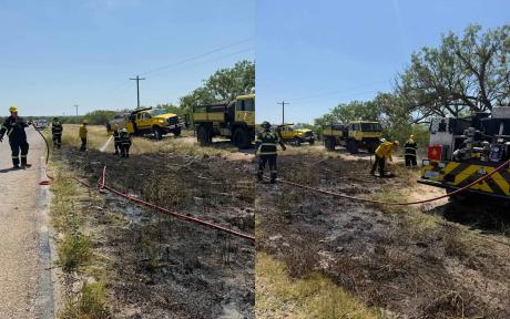 Dove Creek Volunteers Contain Grass Fire on U.S. 67 South