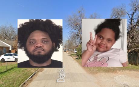 Marquise Anderson (Tarrant County Sheriff's Office). Inset (right): Joanna Shoulder (TruCare Funeral Services).
