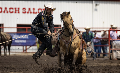 San Angelo's Ty Harris competes at the Ponoka Stampede during the 2026 rodeo season.