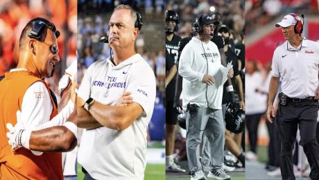 Four Texas college football coaches named to the Dodd Trophy preseason watch list.