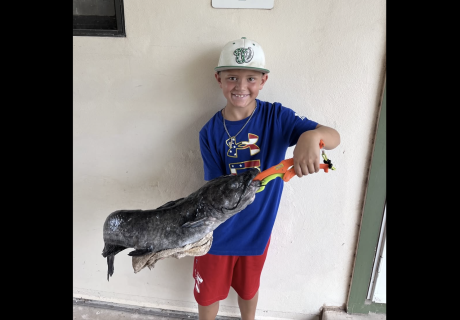 Dayton Conaway caught a channel catfish at Metcalf Lake in San Angelo that weighed 8.65 pounds and was 29 inches in length.