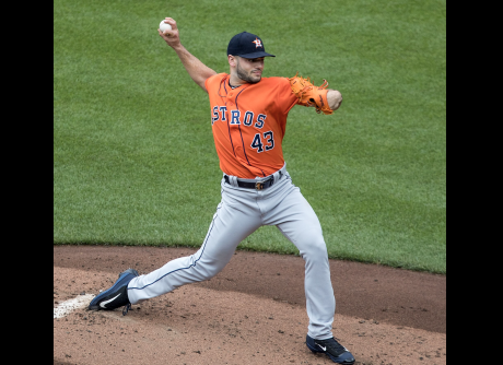 Lance McCullers fires a pitch for the Houston Astros during the 2017 season.