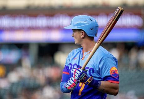TJ Rumfield, the son of former San Angelo Colts manager Toby Rumfield, has put himself into consideration for National League Rookie of the Year.