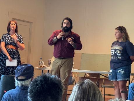 Democrats get an audience with Fox News rural Republicans: L-R: Claire Reynolds, who is challenging U.S. Rep. August Pfluger; Riley Rodriquez of Abilene, who is challenging state Sen. Charles Perry; and Shiloh Salazar, who is challenging state Rep. Drew Darby.