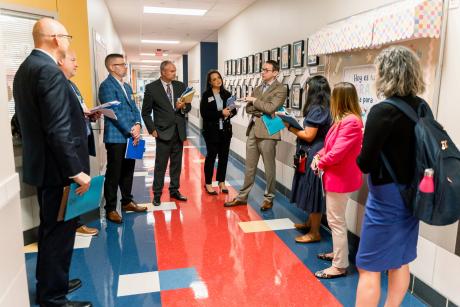 Texas Education Agency Commissioner Mike Morath visited San Angelo’s Bradford Elementary on Wednesday to get a firsthand look at a campus that is trying to improve after four straight F ratings.