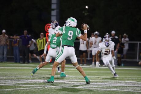 Wall's Gunner King throws a pass against Ozona on Friday, Sept. 18, 2026.