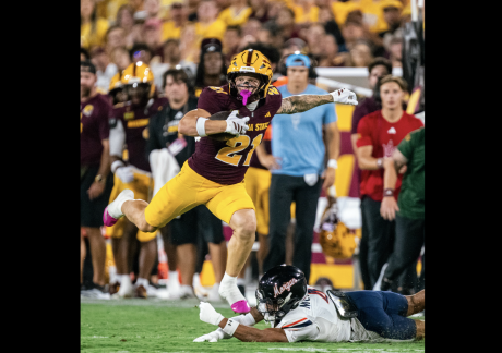 Grayson Rigdon, regarded as perhaps the best six-man football player ever, scored his first touchdowns at the college level Saturday for Arizona State.