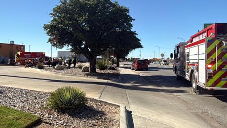 One person was taken to the hospital after their motorcycle was involved in a crash Tuesday afternoon in San Angelo.