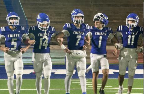 Lake View Chiefs doing their senior walk after the victory over Andrews, 2026.