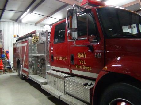 One of Wall Fire Department's engines (LIVE! photo by Cheyenne Benson)