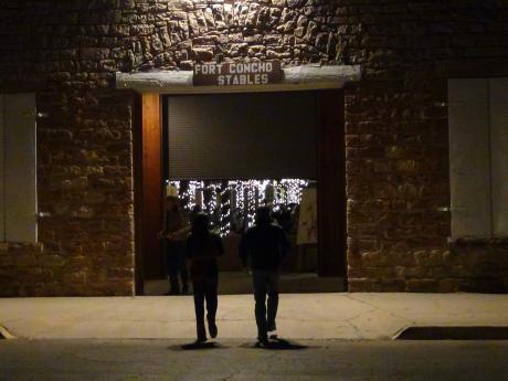 A couple walks up to the Fort Concho Stables for the Cowboy Cotillion (LIVE! photo by Cheyenne Benson)