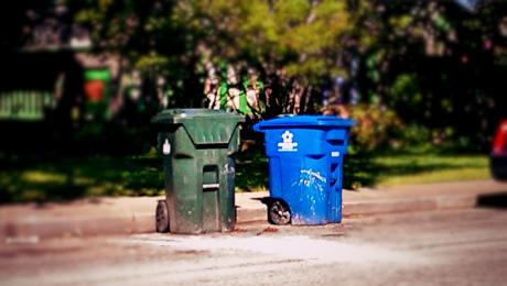 A future trash contract with the City of San Angelo will include automated carts like the one pictured and a recycling program. (LIVE! Photo by Chelsea Schmid)
