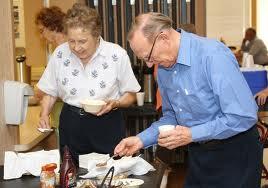 Senior Citizens enjoy lunch (photo courtesy of sanangelotx.us)
