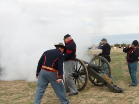 Fort Concho Living History will sound the cannon on the hour during Christmas at Old Fort Concho (LIVE! photo by Cheyenne Benson)