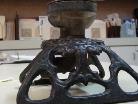 A cast iron water sprinkler (LIVE! photo by Cheyenne Benson)