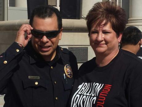 Chief of Police Tim Vasquez and Kathy Payne, Executive Director of CVRCC