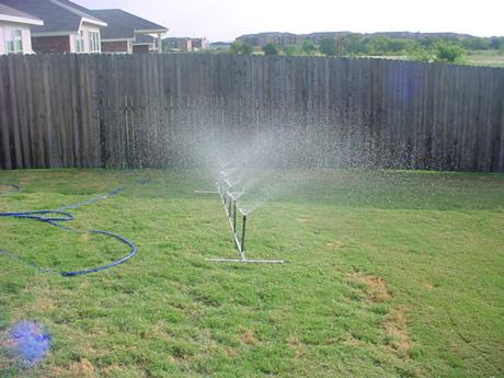 Water sprinkler system with PVC pipe (contributed/Sam Belknap)
