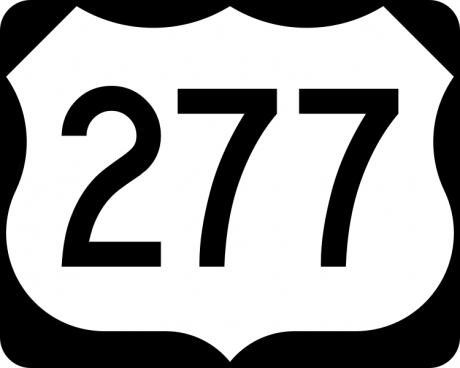 US 277 runs from Carrizo Springs, TX near the Mexico-Texas border and into Oklahoma. It is the north-south route to and from San Angelo. (Wikipedia)