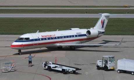 AMERICAN EAGLE. Canadair CL-600 Regional Jet CRJ-200, N901EV, at CRW, Charleston, West Virginia, USA. Sept 2013. (Contributed, Tom Turner, Flikr)