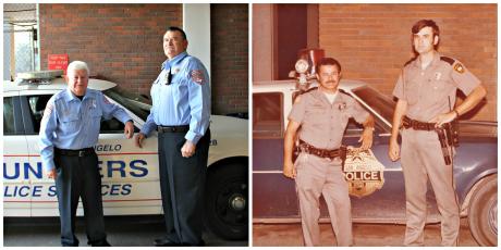 Tom Bright and Armando Vasquez have both retired and volunteer for the SAPD. (Photo courtesy of SAPD)