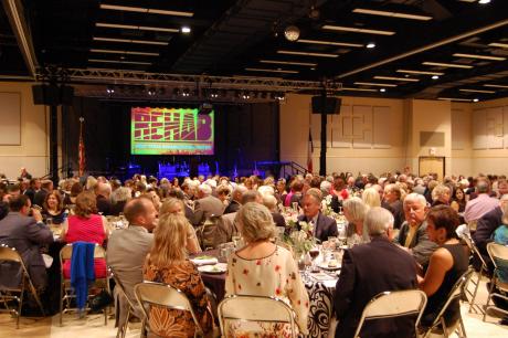 The crowd at the West Texas Rehabs annual Dinner Show anxiously anticipates live act America. (LIVE! Photo by Chelsea Schmid)