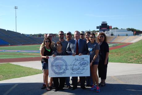 The SAPD raised $5,500 for COPS at the Law Enforcement Memorial Run. (LIVE! Photo/Chelsea Schmid)