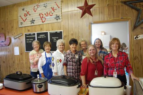 This team of cooks and volunteers prepare between 100 and 300 meals per day for rodeo competitors. (LIVE! Photo by Chelsea Schmid)