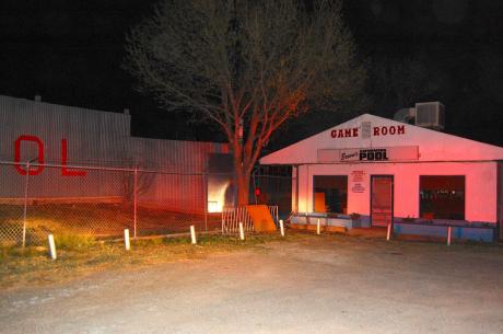 Fire at Brown's Pool Apr. 4, 2014. (LIVE! Photo/Joe Hyde)