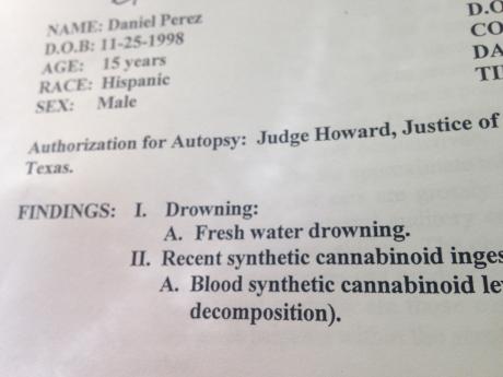 The autopsy report for Daniel Perez arrived in San Angelo this week. (LIVE! Photo/Chelsea Reinhard)
