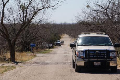 A male was killed Sunday afternoon and a female is in critical condition after a shooting at a residence near the intersection of FM 380 and Hohmann Ln. east of San Angelo on Mar. 30, 2014. (LIVE! Photo/John Basquez)
