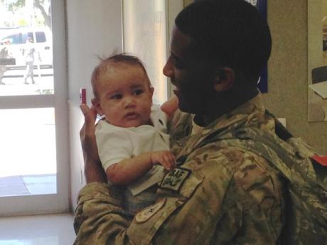 Eleven 17th SPS security police returned to happy families and friends from Afghanistan today. (LIVE! Photo/Joe Hyde)