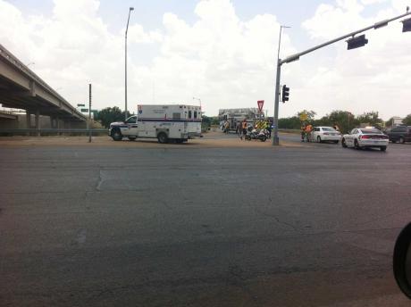 Crash at Houston-Harte and N. Bryant on July 29, 2014. (LIVE! Photo/Matt McDaniel)