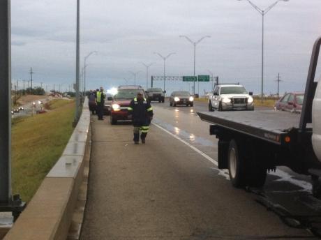 A crash on the Houston-Harte on Nov. 5, 2014. (LIVE! Photo/Matt McDaniel)