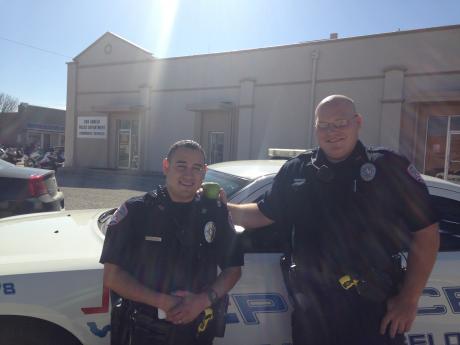 Officers Cortinas and Polnick have been working together since 2012. (LIVE! Photo by Chelsea Schmid)