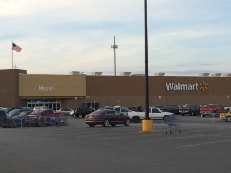 Walmart on Sherwood Way was closed for on Friday morning for a bomb threat. (LIVE! Photo/John Basquez)