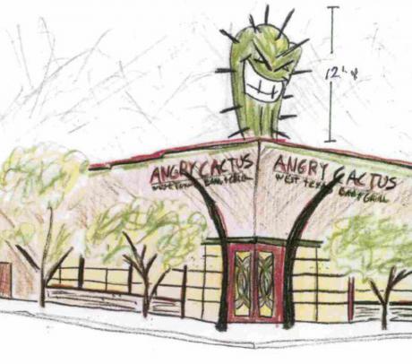 The proposed Angry Cactus sign. (Graphic from the City of San Angelo)