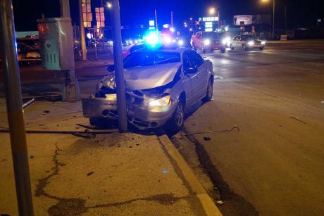 Crash on Bryant and Ave L on Jan. 3, 2014. (LIVE! Photo/John Basquez)