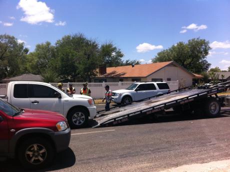 A four car pile-up on Avenue N at St. Mary's on July 10. 2014. (LIVE! Photo/Matt McDaniel)