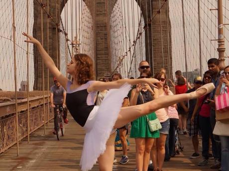 Emma Armstrong poses on the Brooklyn Bridge in New York. (Contributed Photo/Deja Armstrong)