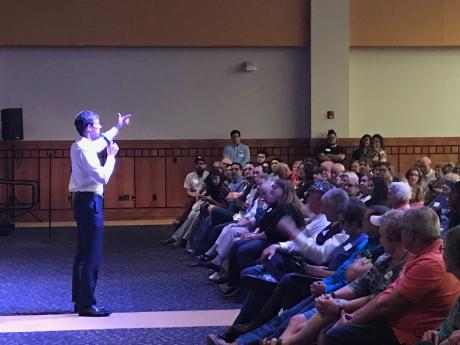 Beto O'Rourke in San Angelo during the 2018 campaign for U.S. Senate