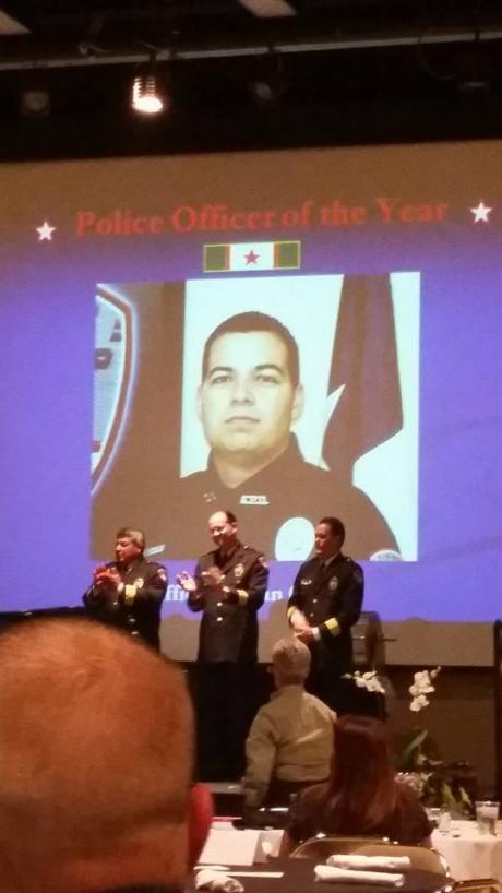 Adrian Castro was named Officer of the Year and Patrol Officer of the Year at the annual SAPD awards ceremony this year. (Contributed Photo/Adrian and Brandi Castro)