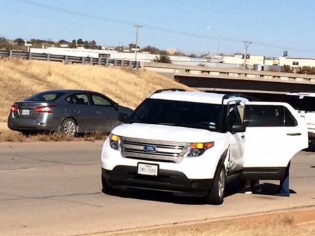 Ford and the Toyota after the crash on the Houstin Harte Expressway on Nov. 23, 2014. (LIVE! Photo/John Basquez)