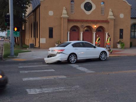 Crash at S. Chadbourne Street and East Avenue N on Septmeber 18, 2014. (LIVE! Photo/John Basquez)