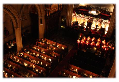 Many churches hold a candlelit service on Christmas Eve (Photo Courtesy of danamorris.net)